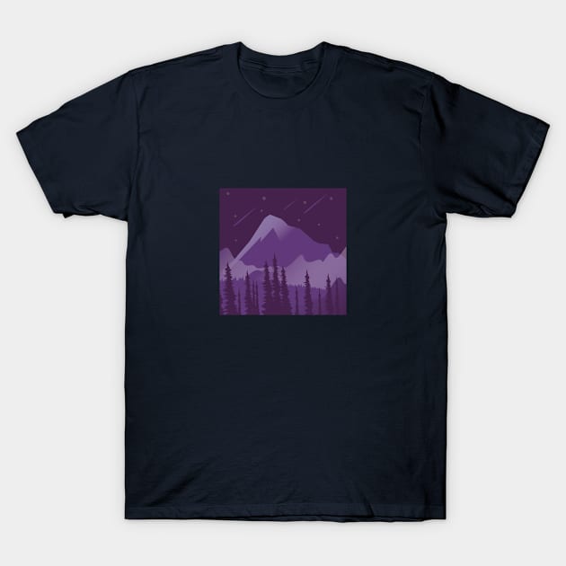 Night-Mountain T-Shirt by Danny Afy